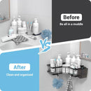 Axyaa Stainless Steel Triangle Double Layer Shelf - Space Saving Bathroom Kitchen Corner Storage