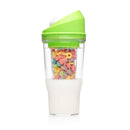Axyaa Portable Cereal Cup - Leak-proof Hot/Cold Mug for Milk and Oats