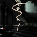 Axyaa Modern Stair Chandelier Pendant Light LED Ceiling Lamp for Living Room