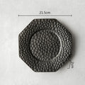 Axyaa Retro Ceramic Plate Hammer Pattern Tableware Serving Plates
