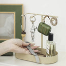 Axyaa Beige Iron Hook Tray Tableware Home & Kitchen Organizer Tray