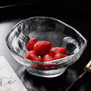 Axyaa Irregular Hammer Glass Salad Bowl Fruit Dessert Noodle Molecular Cuisine Tableware