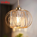 Axyaa Crystal Pendant Ceiling Light: Modern Simple Chandeliers for Home Decor