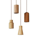 Axyaa Nordic Wood Pendant Light - Single Head LED Lighting for Decorative Ambiance
