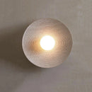 Axyaa Circular Resin Wall Lamp: Japanese Style LED Staircase Bedside Lighting