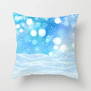 Blue Winter Snowflake Pillowcase for Stylish Christmas Decor by Axyaa
