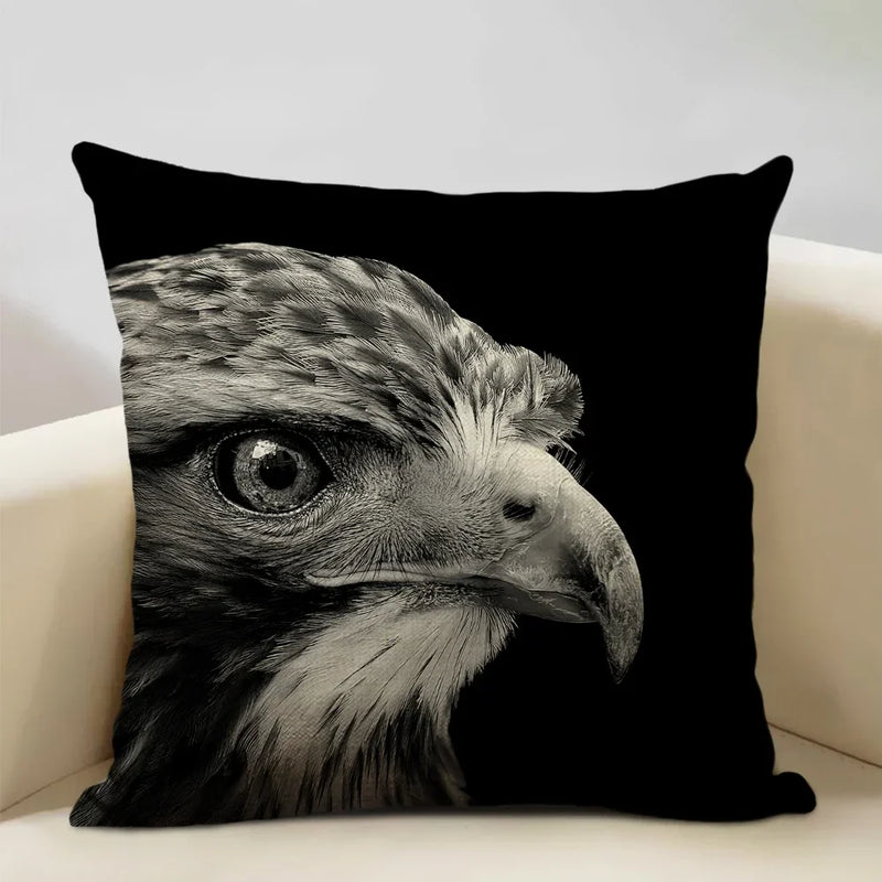 Axyaa Animal Pattern Cushion Cover Trio: Lion, Tiger, Bear Home Sofa Decor Kids Gift