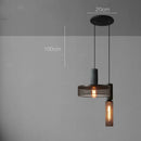 Axyaa Industrial Pendant Light Cement Metal Shade LED Hanging Lamp