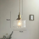 Axyaa Nordic Green Glass LED Hanging Lamp Copper Switch Pendant Light