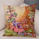 Axyaa Flower Girl Cushion Set - Fairy Tale Decor for Living Room, Bedroom Sofa