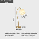 Axyaa Glass Desk Lamp Princess Room Bedside Light Gold White E27