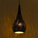 Axyaa Industrial Dining Chandelier: Iron Hollow Pendant Lamp for Home, Bar, and Cafe
