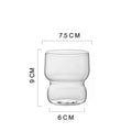 Axyaa 300ML Ins Iced Milk Glass Cups, Ribbed Drinking Glasses for Cocktail Beer Juice
