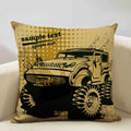 Axyaa Classic Cars Print Cushion Cover 45X45CM Pillowcase Linen Throw Pillow