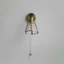 Axyaa Gold Brass Clear Glass LED Wall Light Japan Style Decoration Applique Pared