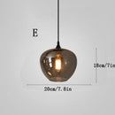 Axyaa Grey Glass Pendant Light for Dining and Bar, Industrial Chandelier
