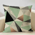 Axyaa Geometry Cushion Cover - 45x45cm Linen Pillow Case for Home Decor