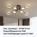 Axyaa Modern Luxury Chandelier Aluminum Remote Control Pendant Lights Crystals Home Decor