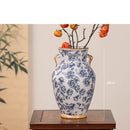 Axyaa Blue and White Chinese Porcelain Vase for Home Decor
