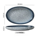 Axyaa Oval Ceramic Steamed Fish Dish - Large Size for Home and Restaurant
