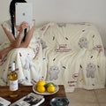 Axyaa Cartoon Puppy Fleece Blanket | Double-Layer Thick Warm Throw | Soft Plush Plaid