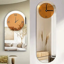 Axyaa Arched Mirror Edge Wall Clock for Stylish Home Decor