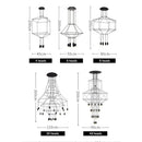 Axyaa Luxe LED Chandeliers: Modern Villa Hanging Wire Lamps for Living Room Lighting