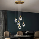 Axyaa Spiral Diamond Crystal LED Chandelier for Living Dining Bedroom, Modern Ceiling Pendant Light