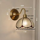 Axyaa Glass Brass Wall Sconce Light Fixture for Dining Living Bathroom Mirror