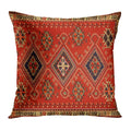 Axyaa Red Moroccan Short Plush Ethnic Style Cushion Cover for Home Decoration