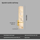 Natural Marble Wall Lamp Vila by Axyaa: Luxury Copper Wall Light for Living Room, Bedroom & Hallway