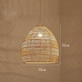 Rattan Pendant Chandelier Ceiling Light by Axyaa - Hand Knitted, Modern Design