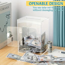 Axyaa Clear Acrylic Money Box with Lock and Keys - Large Capacity