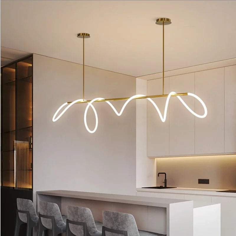 Axyaa Nordic LED Musical Note Chandelier: Creative, Simple, Postmodern Art Lighting