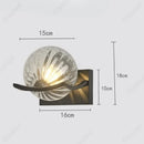 Axyaa LED Glass Spherical Wall Lamp E27 for Bedroom Indoor Lighting
