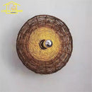 Axyaa Rattan Weave LED Wall Lamp for Corridor Hotel Bedroom Living Room
