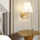 Axyaa Nordic Fabric Lampshade Wall Lamp for Indoor Lighting in Living Room