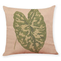 Axyaa Big Leaf Pattern Linen Pillowcase 45x45cm for Car Sofa Home Décor