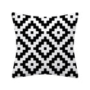 Axyaa Geometry Polyester Cushion Cover 45x45, Decorative Sofa Pillowcase Blue Yellow Black Home Décor