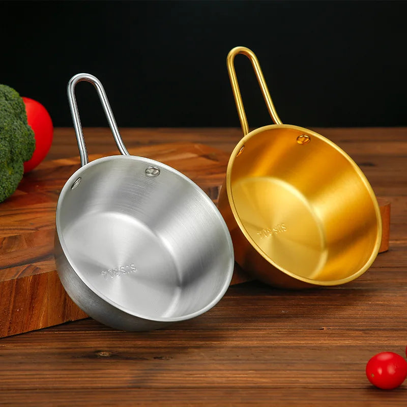Axyaa Stainless Steel Golden Rice Wine Bowl Set - Seasoning Dishes Snack Cups