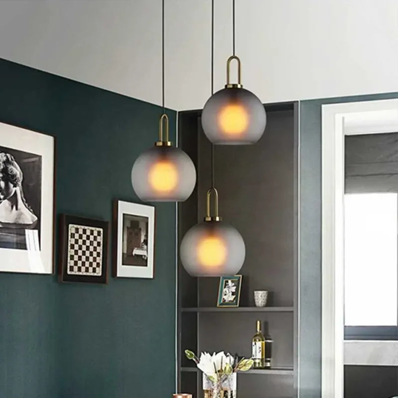 Axyaa Glass Ball Pendant Light for Home Decor Lighting