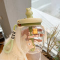 Axyaa Kawaii Bear Boba Bubble Tea Bottle 800ml Straw BPA-Free