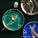 Axyaa Marble Plate Set for Western Cuisine Dining and Events