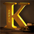 Axyaa Personalized Engraved Name LED Night Light for Couples Baby Kid Room