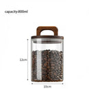 Axyaa Glass Jar with Bamboo Lid - Food Storage Container