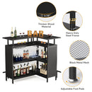 Axyaa Mini Liquor Bar Cabinet & Table for Home Décor & Entertainment