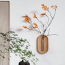 Axyaa Geometric Wooden Vase Walnut Wood Wall-mounted Flower Arrangement & Hydroponics