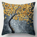 Axyaa Abstract Tree Art Pillow Cover – Ideal for Sofa, Bedroom, Car