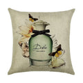 Axyaa Linen Butterfly Flower Sofa Cushion Cover 45*45 - Home Decor Printed Pillow Case