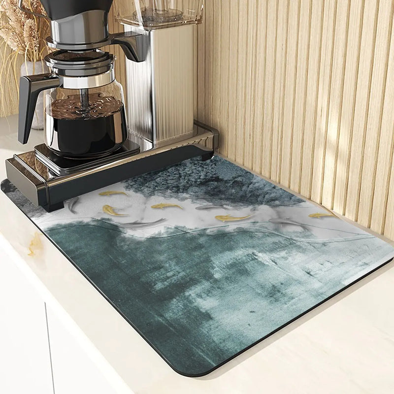 Silicone Plant Pattern Table Mat for Kitchen - Axyaa Landscape Style Decor